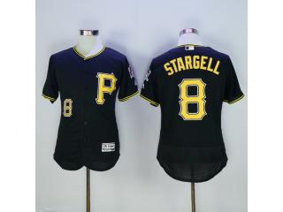 Pittsburgh Pirates 8 Willie Stargell Flexbase Baseball Jersey Black