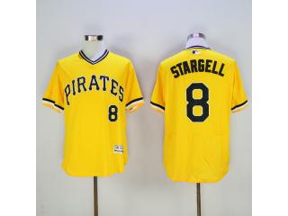 Pittsburgh Pirates 8 Willie Stargell Flexbase Baseball Jersey Yellow