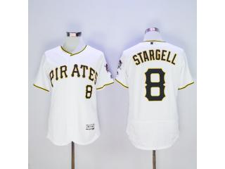 Pittsburgh Pirates 8 Willie Stargell Flexbase Baseball Jersey White