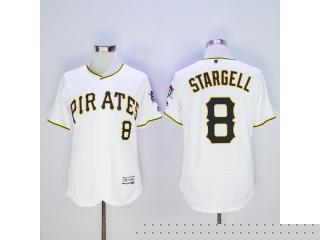 Pittsburgh Pirates 8 Willie Stargell Flexbase Baseball Jersey White