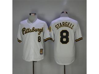 Pittsburgh Pirates 8 Willie Stargell Baseball Jersey White Retro