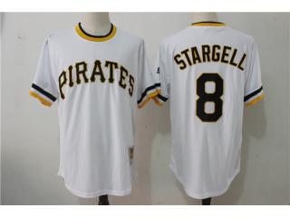 Pittsburgh Pirates 8 Willie Stargell Baseball Jersey White Retro