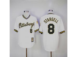 Pittsburgh Pirates 8 Willie Stargell Baseball Jersey White Retro