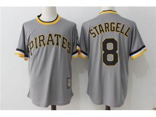 Pittsburgh Pirates 8 Willie Stargell Baseball Jersey Gray Retro