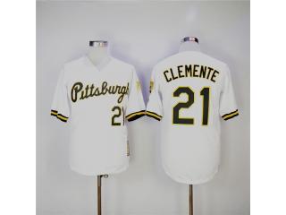 Pittsburgh Pirates 21 Roberto Clemente Baseball Jersey White Retro