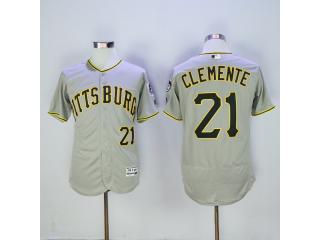 Pittsburgh Pirates 21 Roberto Clemente Flexbase Baseball Jersey Gray