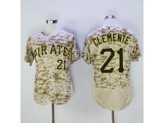 Pittsburgh Pirates 21 Roberto Clemente Flexbase Baseball Jersey Camo