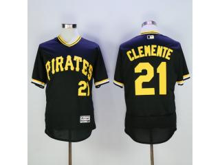 Pittsburgh Pirates 21 Roberto Clemente Flexbase Baseball Jersey Black