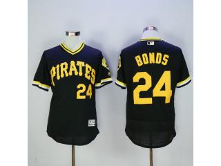 Pittsburgh Pirates 24 Barry Bonds Flexbase Baseball Jersey Black