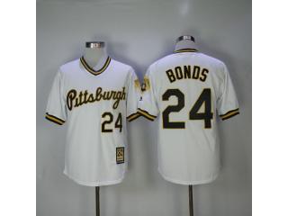 Pittsburgh Pirates 24 Barry Bonds Baseball Jersey White Retro