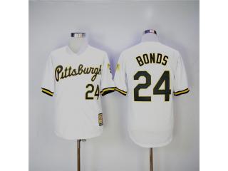 Pittsburgh Pirates 24 Barry Bonds Baseball Jersey White Retro