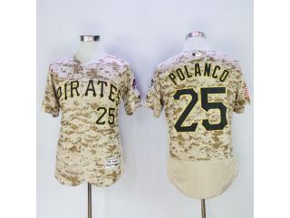 Pittsburgh Pirates 25 Gregory Polanco Flexbase Baseball Jersey Camo