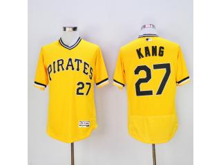 Pittsburgh Pirates 27 Jung Ho Kang Flexbase Baseball Jersey Yellow
