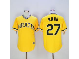 Pittsburgh Pirates 27 Jung Ho Kang Flexbase Baseball Jersey Yellow Fans version