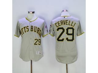 Pittsburgh Pirates 29 Francisco Cervelli Flexbase Baseball Jersey Gray