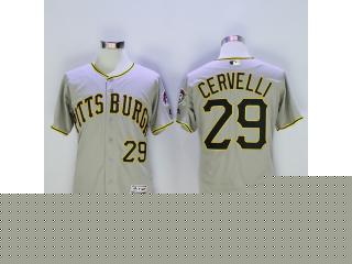 Pittsburgh Pirates 29 Francisco Cervelli Flexbase Baseball Jersey Gray