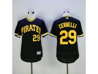 Pittsburgh Pirates 29 Francisco Cervelli Flexbase Baseball Jersey Black