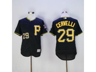 Pittsburgh Pirates 29 Francisco Cervelli Flexbase Baseball Jersey Black