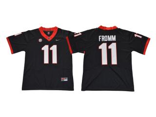 2017 New Georgia Bulldogs 11 Jake Fromm College Football Jersey Black Legend Diamond Edition