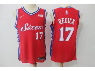 2017-2018 Nike Philadelphia 76ers 17 JJ Redick Basketball Jersey Red Player Edition