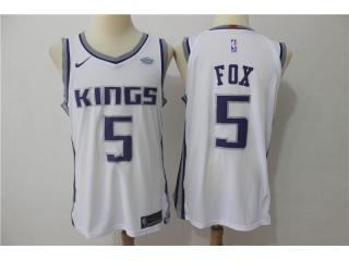 2017-2018 Nike Sacramento Kings 5 DeAaron Fox Basketball Jersey White Player Edition