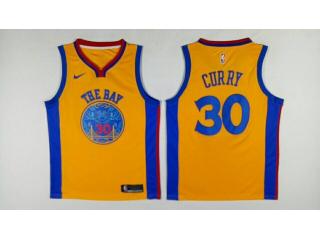 Nike Golden State Warrior 30 Stephen Curry Basketball Jersey Yellow City Edition
