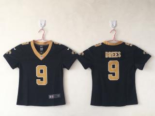 Women New Orleans Saints 9 Drew Brees Football Jersey Legend Black