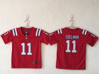 Youth New England Patriots 11 Julian Edelman Football Jersey Legend Red