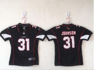 Women Arizona Cardinals 31 David Johnson Vapor Limited Football Jersey  Black