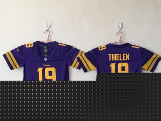 Youth Minnesota Vikings 19 Adam Thielen Football Jersey Legend Purple Yellow