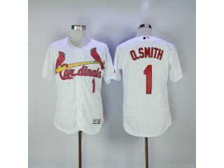 St.Louis Cardinals 1 Ozzie Smith Flexbase Baseball Jersey White