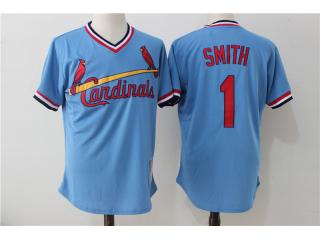 St.Louis Cardinals 1 Ozzie Smith Baseball Jersey Blue Retro