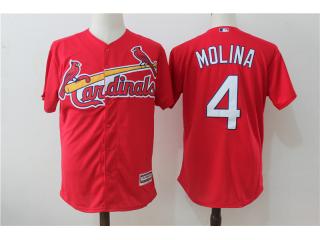 St.Louis Cardinals 4 Yadier Molina Baseball Jersey Red Fans version