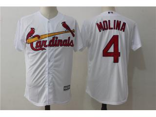 St.Louis Cardinals 4 Yadier Molina Baseball Jersey White Fans version