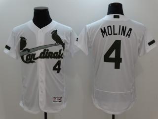 St.Louis Cardinals 4 Yadier Molina Flexbase Baseball Jersey White