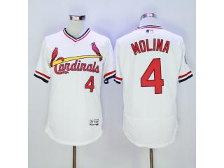 St.Louis Cardinals 4 Yadier Molina Flexbase Baseball Jersey White