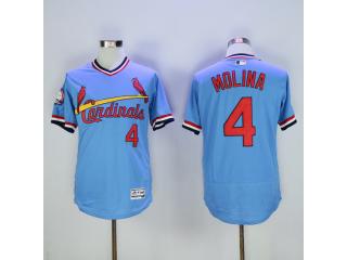 St.Louis Cardinals 4 Yadier Molina Flexbase Baseball Jersey Blue