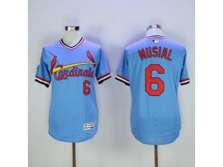 St.Louis Cardinals 6 Stan Musial Flexbase Baseball Jersey Blue