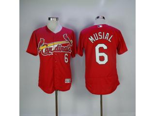 St.Louis Cardinals 6 Stan Musial Flexbase Baseball Jersey Red