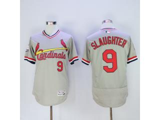 St.Louis Cardinals 9 Enos Slaughter Flexbase Baseball Jersey Gray