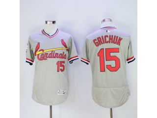 St.Louis Cardinals 15 Randal Grichuk Flexbase Baseball Jersey Gray