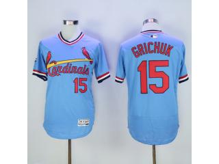 St.Louis Cardinals 15 Randal Grichuk Flexbase Baseball Jersey Blue