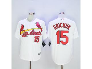 St.Louis Cardinals 15 Randal Grichuk Baseball Jersey White Fans version