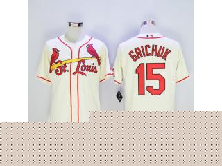 St.Louis Cardinals 15 Randal Grichuk Baseball Jersey Beige Fans version