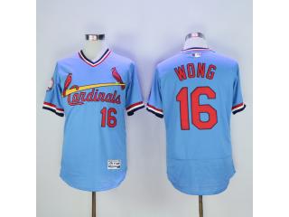 St.Louis Cardinals 16 Kolten Wong Flexbase Baseball Jersey Blue