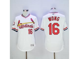 St.Louis Cardinals 16 Kolten Wong Flexbase Baseball Jersey White