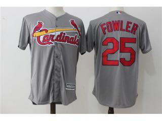 St.Louis Cardinals 25 Dexter Fowler Baseball Jersey Gray Fans version