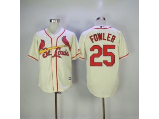 St.Louis Cardinals 25 Dexter Fowler Baseball Jersey Beige Fans version
