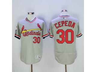 St.Louis Cardinals 30 Orlando Cepeda Flexbase Baseball Jersey Gray