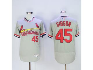 St.Louis Cardinals 45 Bob Gibson Flexbase Baseball Jersey Gray